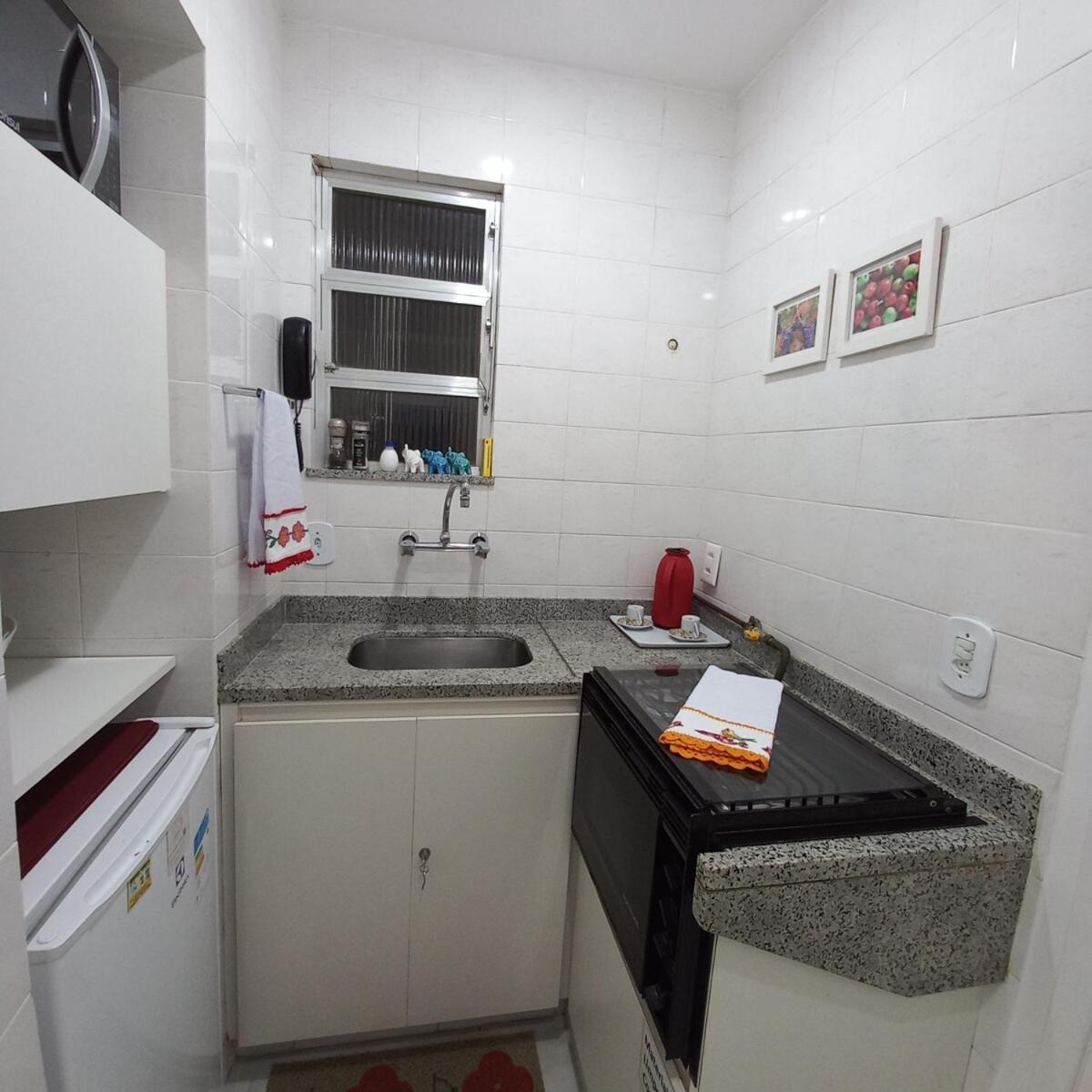 Apartemen Visconde 315 Queen-bed-local-quadra Mar